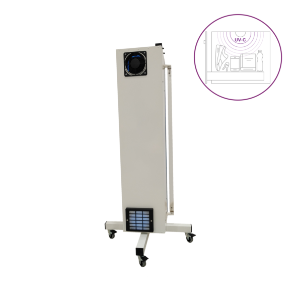Disinfection device with UV-C AIR GUARD 110W ultraviolet light, mounted on a mobile frame